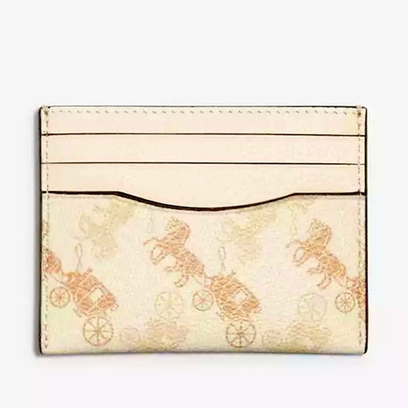 Coach Accessories - Coach Slim Card Case With Horse And Carriage Print
